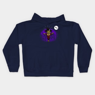 Superhero Vigilante Inspired Funny Scarecrow Pooped By a Bat Kids Hoodie